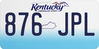 KY license plate 876JPL