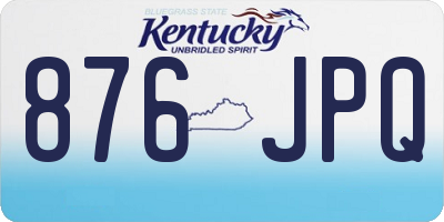 KY license plate 876JPQ