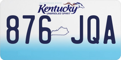 KY license plate 876JQA