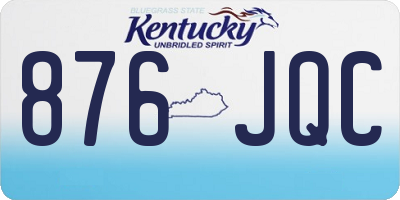 KY license plate 876JQC