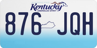 KY license plate 876JQH
