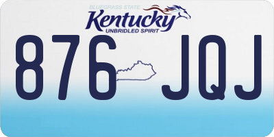 KY license plate 876JQJ