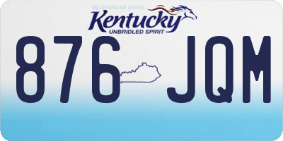 KY license plate 876JQM