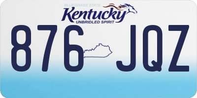 KY license plate 876JQZ