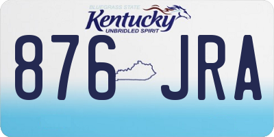 KY license plate 876JRA