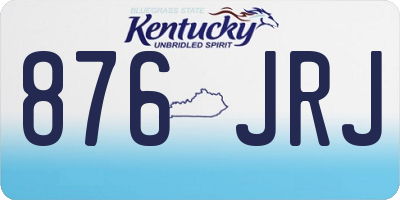 KY license plate 876JRJ