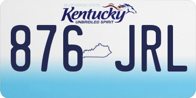KY license plate 876JRL