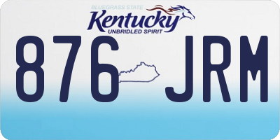 KY license plate 876JRM