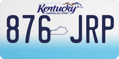 KY license plate 876JRP