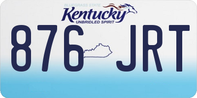 KY license plate 876JRT