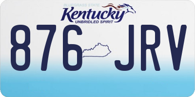 KY license plate 876JRV
