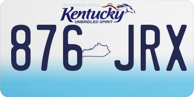 KY license plate 876JRX