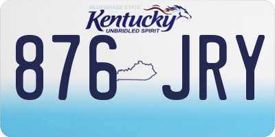 KY license plate 876JRY
