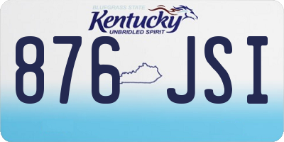 KY license plate 876JSI