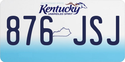 KY license plate 876JSJ