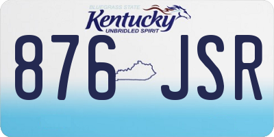 KY license plate 876JSR