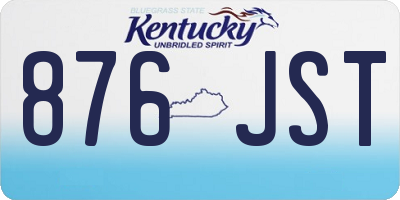 KY license plate 876JST