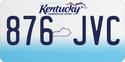KY license plate 876JVC