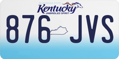 KY license plate 876JVS