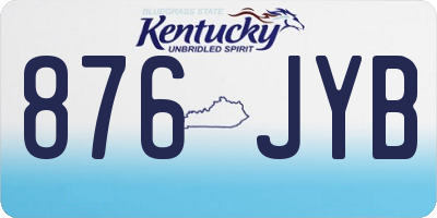 KY license plate 876JYB