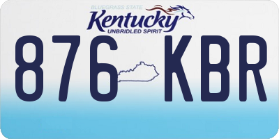 KY license plate 876KBR
