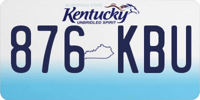 KY license plate 876KBU
