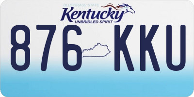 KY license plate 876KKU