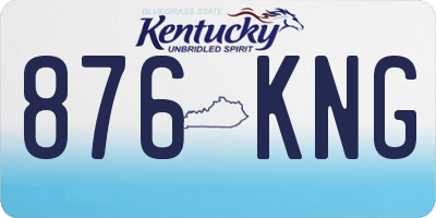KY license plate 876KNG