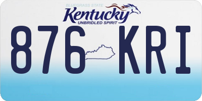 KY license plate 876KRI