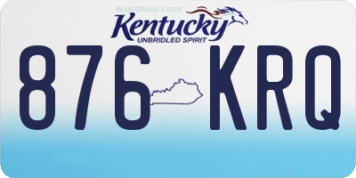 KY license plate 876KRQ