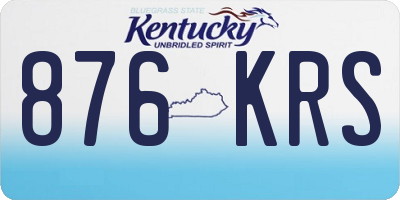 KY license plate 876KRS