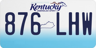 KY license plate 876LHW