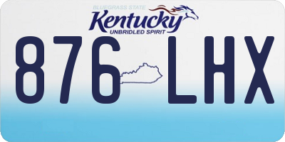 KY license plate 876LHX