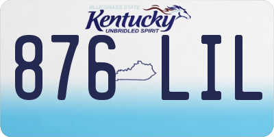 KY license plate 876LIL