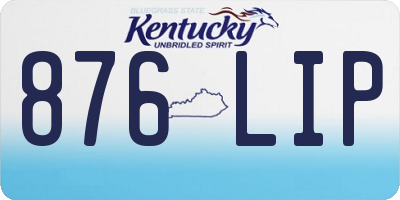 KY license plate 876LIP