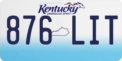 KY license plate 876LIT