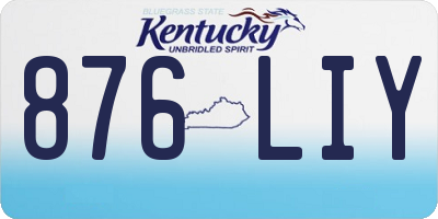 KY license plate 876LIY