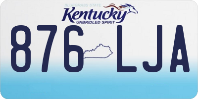 KY license plate 876LJA
