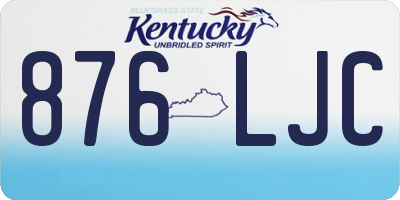 KY license plate 876LJC