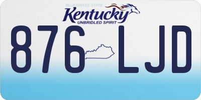 KY license plate 876LJD