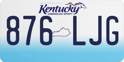 KY license plate 876LJG
