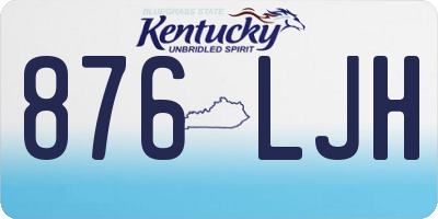 KY license plate 876LJH