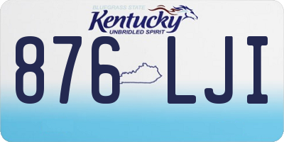 KY license plate 876LJI