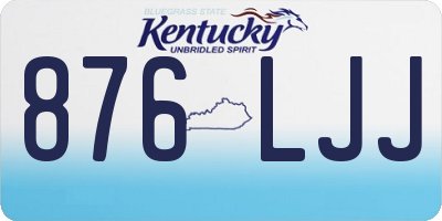 KY license plate 876LJJ