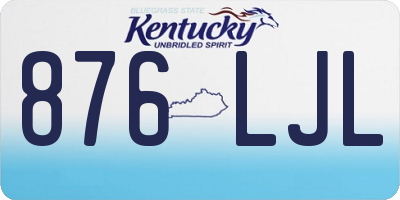 KY license plate 876LJL