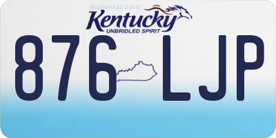 KY license plate 876LJP
