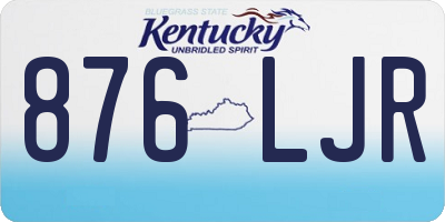 KY license plate 876LJR