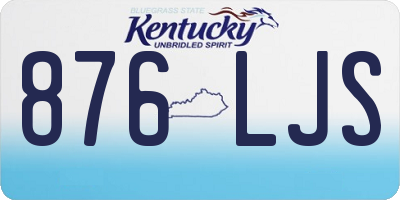 KY license plate 876LJS