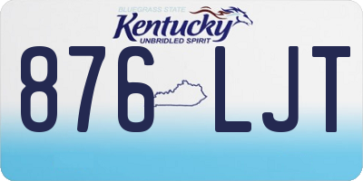 KY license plate 876LJT
