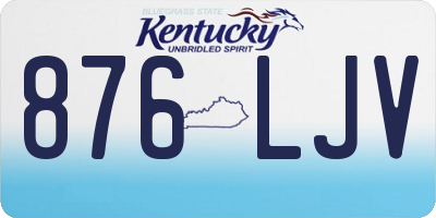 KY license plate 876LJV